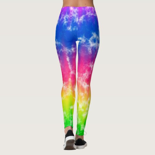 Lebhafte Leggings der Gefärbte Krawatte (Rückseite)