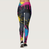 Lebhafte Leggings für Farbspritzen (Rückseite)