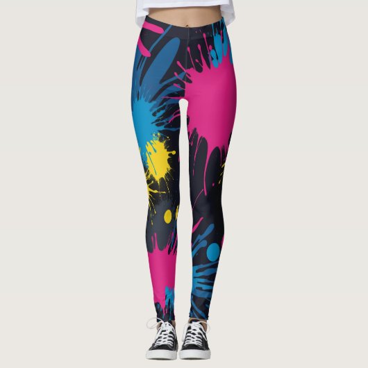 Lebhafte Leggings für Farbspritzen (Vorderseite)