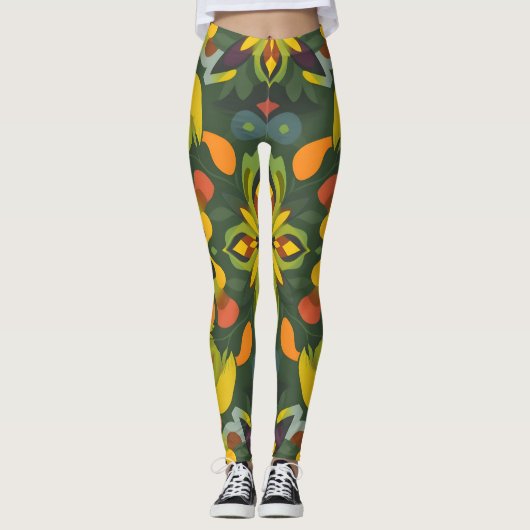 Lebhafte Leggings nahtloser Muster - Bio Digita (Vorderseite)
