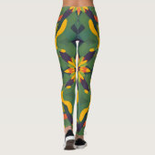 Lebhafte Leggings nahtloser Muster - Fett Zuhause- (Rückseite)