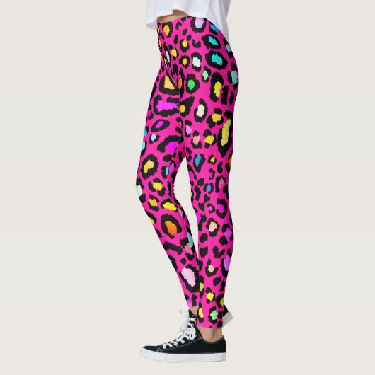 Lebhafte Leopard Print-Leggings Leggings (Links)