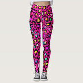 Lebhafte Leopard Print-Leggings Leggings (Vorderseite)