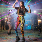 Lebhafte Leopard Print-Leggings Leggings