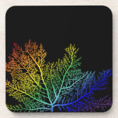 Lebhafte LGBTQ+-Tischdekoration Getränkeuntersetzer (Vorderseite)