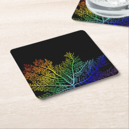 Lebhafte LGBTQ+-Tischdekoration Rechteckiger Pappuntersetzer