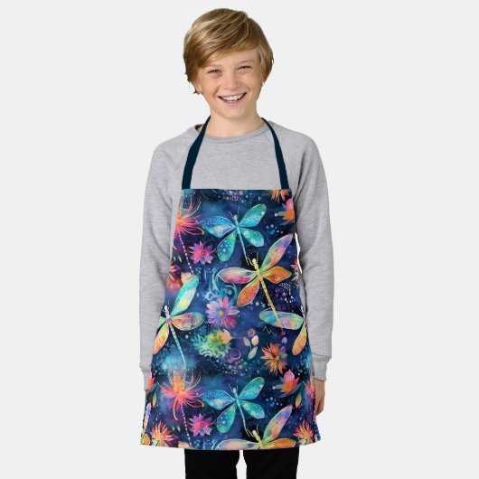 Lebhafte Libellen Schürze (Getragen)