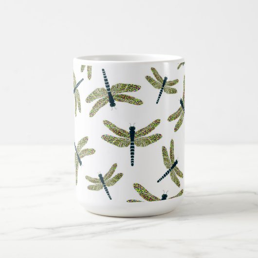 Lebhafte Libellen-Tasse Kaffeetasse (Mittel)