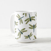 Lebhafte Libellen-Tasse Kaffeetasse (Vorderseite Links)