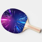 Lebhafte Lichtstrahlen rosa blau Tischtennis Schläger (Seitenansicht)