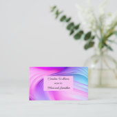 Lebhafte lila-blaue Wirbel Mama to Telefonnummerkarte (Stehend Vorderseite)