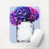 Lebhafte Lila Blaupink-Hydrangea Mousepad (Mit Mouse)