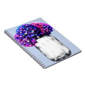 Lebhafte Lila Blaupink-Hydrangea Notizblock (Rechte Seite)