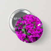 Lebhafte Lila Bougainvillea-Blume Button (Vorne & Hinten)