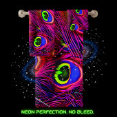 Lebhafte lila Federn für den Pfau personalisieren Badhandtuch Set