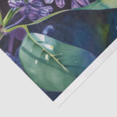 Lebhafte Lila Lilac-Blume Ladybug Decoupage Seidenpapier (Ausschnitt)