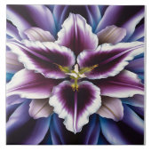 Lebhafte Lila Lüge im dunklen Hintergrund Fliese (Vorderseite)