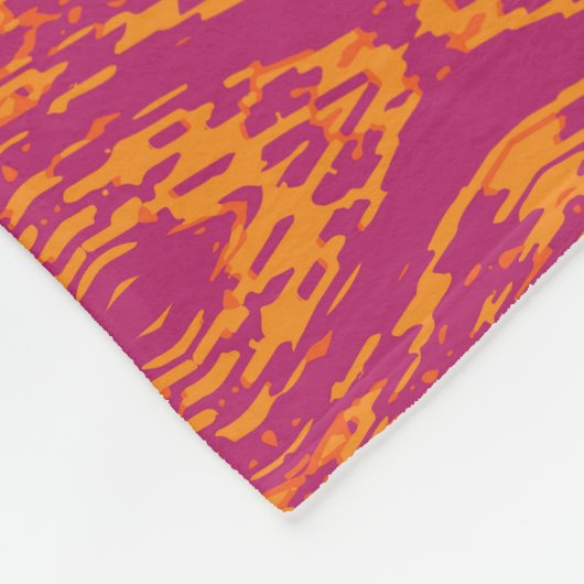 Lebhafte Lila Orange Ethnic Mosaic Geometric Fleecedecke (Ecke)