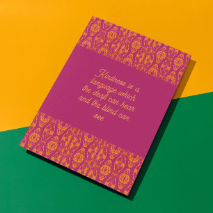Lebhafte Lila Orange Ethnic Mosaic Geometric Karte