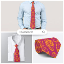 Lebhafte Lila Orange Ethnic Mosaic Geometric