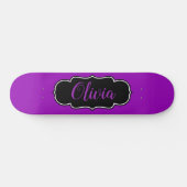 Lebhafte, Lila Personalisierte Mädchen Skateboard (Horizontal)