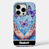 Lebhafte Lila Schmetterlinge mit ausgestreckten Hä Case-Mate iPhone Hülle (Rückseite)