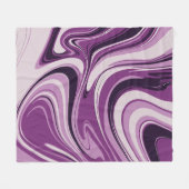 Lebhafte Lila Swirl Abstrakte Kunst Fleecedecke (Vorderseite (Horizontal))