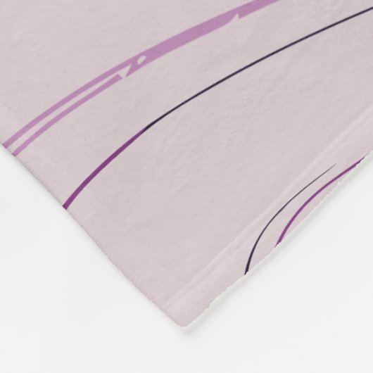 Lebhafte Lila Swirl Abstrakte Kunst Fleecedecke (Ecke)