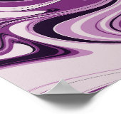 Lebhafte Lila Swirl Abstrakte Kunst Poster (Ecke)