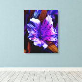 Lebhafte Lila Tiger Lily Art Wrapped Canvas Leinwanddruck (Insitu (Holzboden))