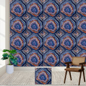 Lebhafte Lila und blaue Agate Geode Tile Fliese