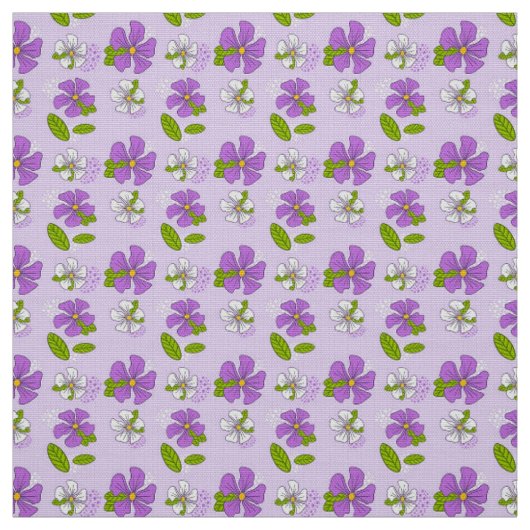 Lebhafte Lila und weiße Blume Stoff (Muster)