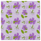 Lebhafte Lila und weiße Blume Stoff (Nahaufnahme)