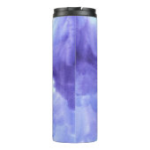 Lebhafte Lila Wasserfarbe Personalisiert mit Name Thermosbecher (Rückseite)