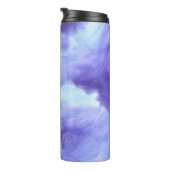 Lebhafte Lila Wasserfarbe Personalisiert mit Name Thermosbecher (Nach rechts gedreht)