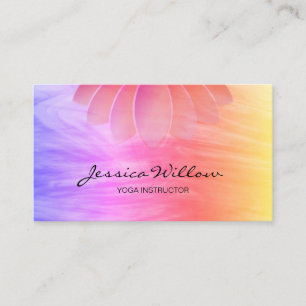 Lebhafte Lotus Yoga Instructor Business Card Visitenkarte