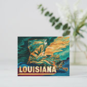 Lebhafte Louisiana Karte (Stehend Vorderseite)