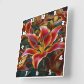 Lebhafte Lügen im Garten der Dämmerung Quadratische Wanduhr (Winkel)