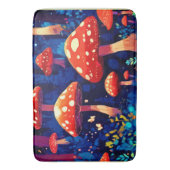 Lebhafte Magic Mushroom Forest Art Badematte (Vorderseite Vertikal)