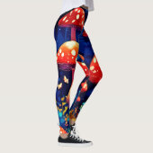 Lebhafte Magic Mushroom Forest Art Leggings (Rechts)