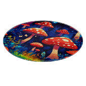 Lebhafte Magic Mushroom Forest Art Schneidebrett (Ecke)