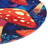 Lebhafte Magic Mushroom Forest Art Schneidebrett (Ecke)