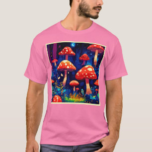Lebhafte Magic Mushroom Forest Art T-Shirt