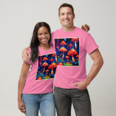 Lebhafte Magic Mushroom Forest Art T-Shirt (Unisex)
