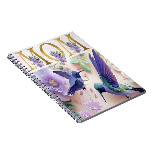 Lebhafte Mama Blumendesign Notizblock (Rechte Seite)