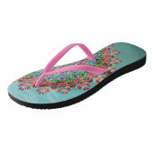 Lebhafte Mandala-Flip-Flops Badesandalen (Schrägansicht)