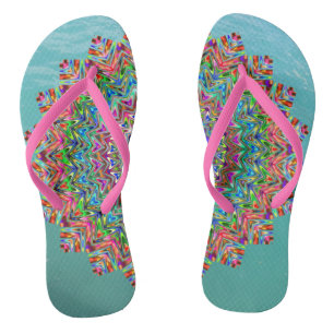 Lebhafte Mandala-Flip-Flops Badesandalen