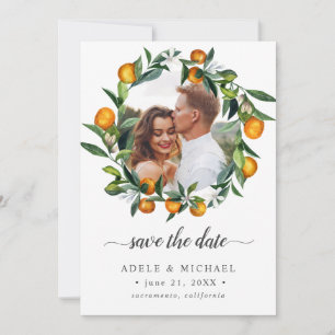 Lebhafte Mandarine Citrus Blossom Foto Save the Da Save The Date