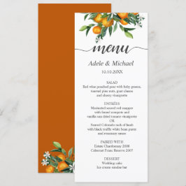 Lebhafte Mandarine Citrus Orange Green Wedding Einladung