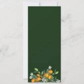 Lebhafte Mandarine Citrus Orange Green Wedding Einladung (Rückseite)